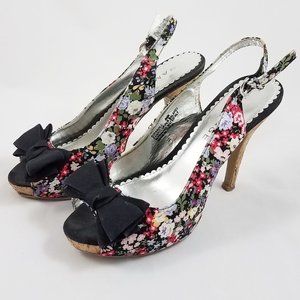 Rampage Girasole Platform Pumps Heels Slingbacks